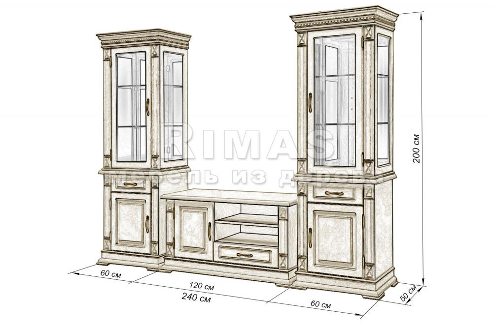 Гостиная «Овьедо 4» из массива дерева