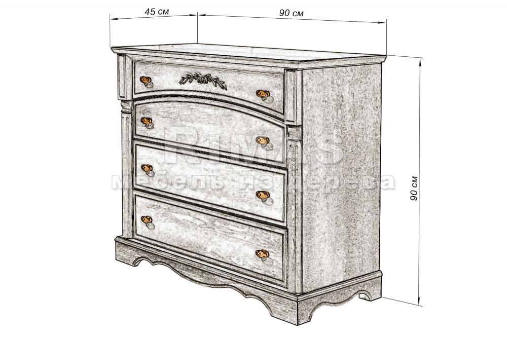 Комод «Валео» из массива дерева