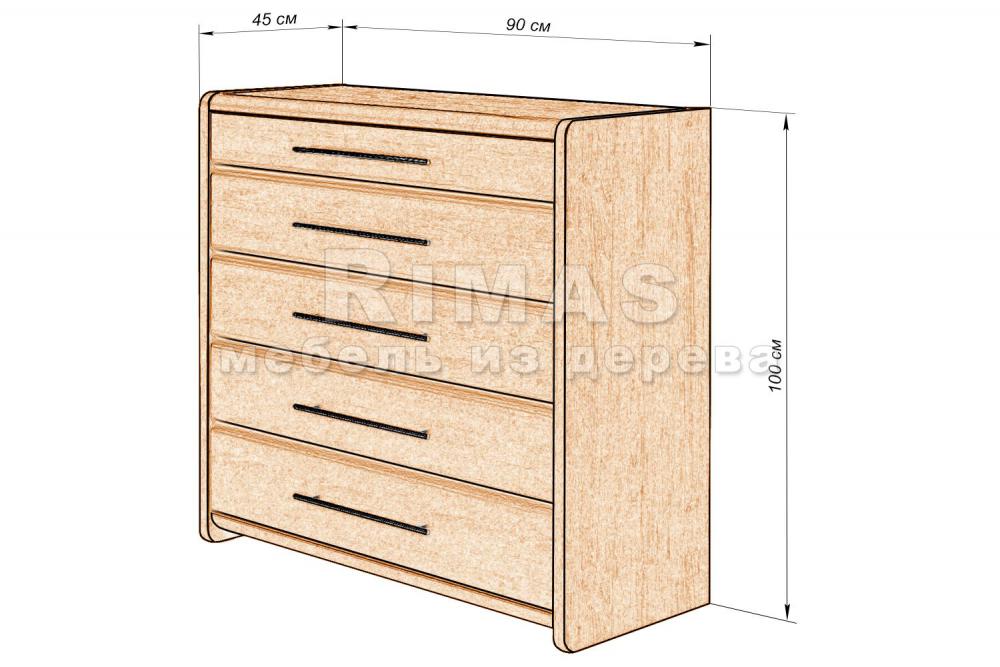 Комод «Генуя» из массива дерева