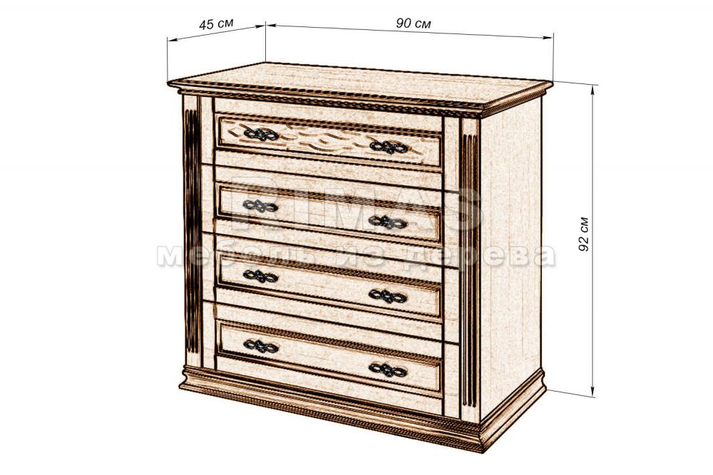 Купить комод «Мурсия» из массива дерева - Rimas-Mebel.RU