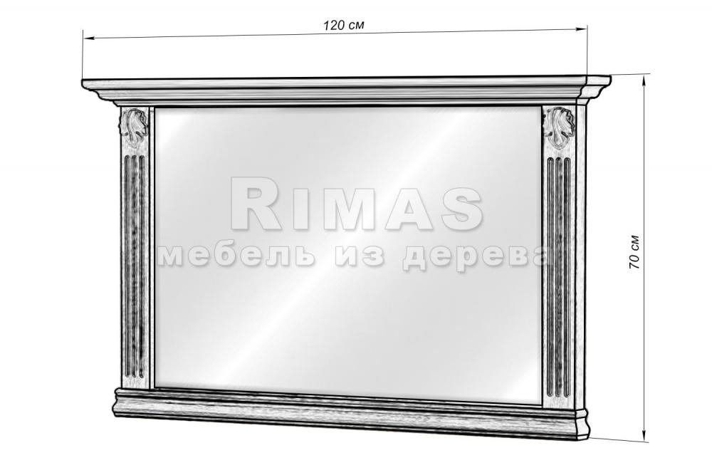 Зеркало «Лацио з» из массива дерева