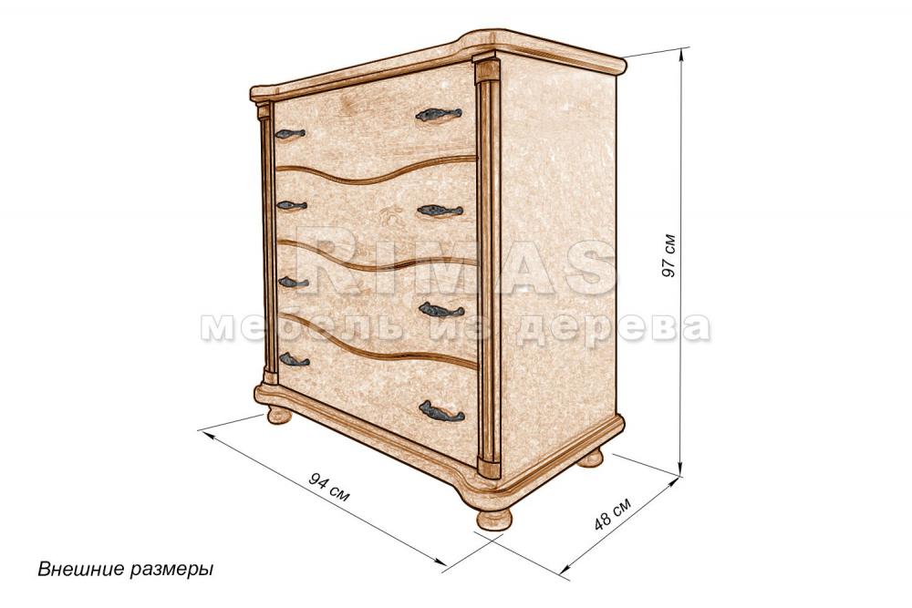 Комод «Тренто» из массива дерева