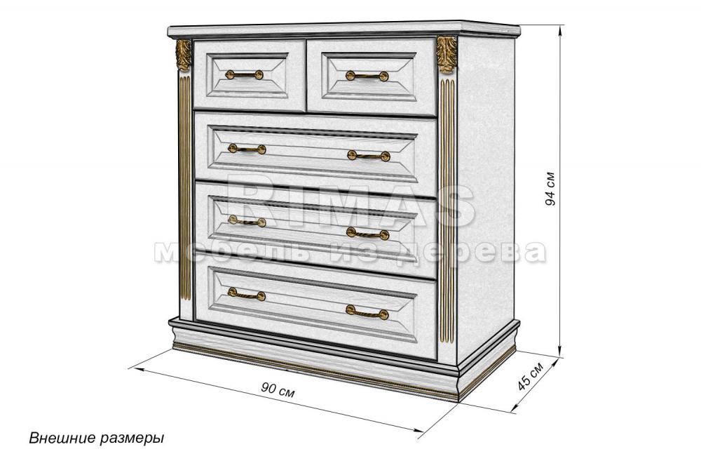 Комод «Валенсия 1» из массива дерева