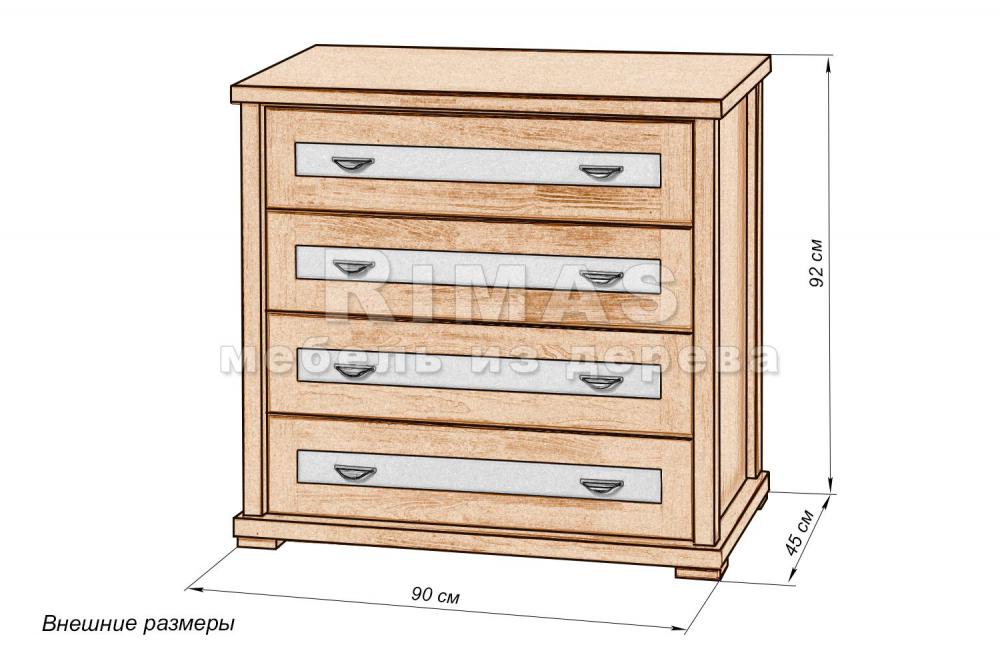 Комод «Милан» из массива дерева