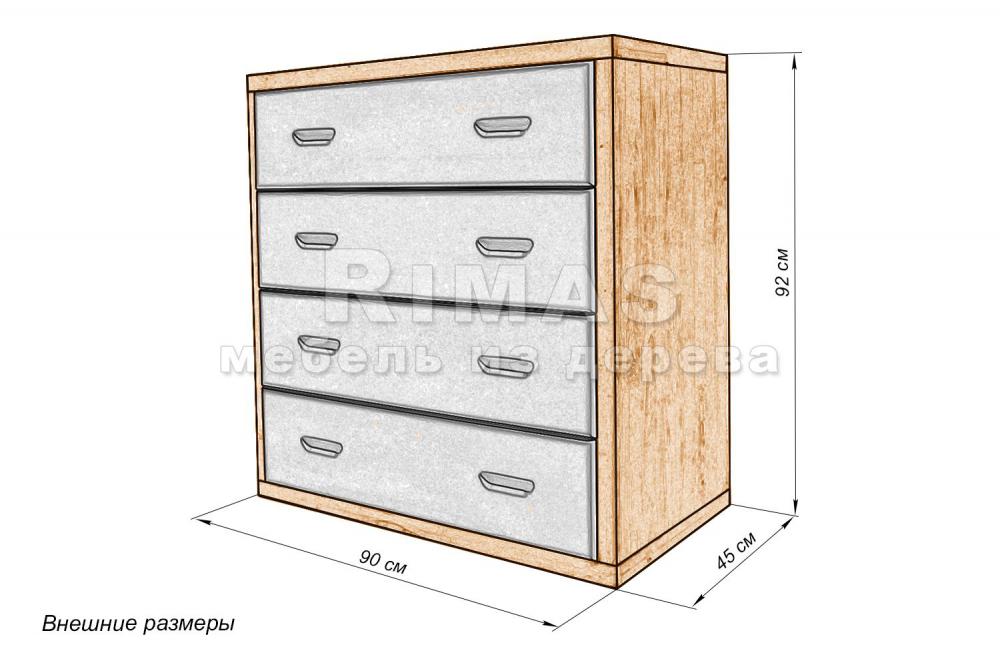 Комод «Бильбао» из массива дерева
