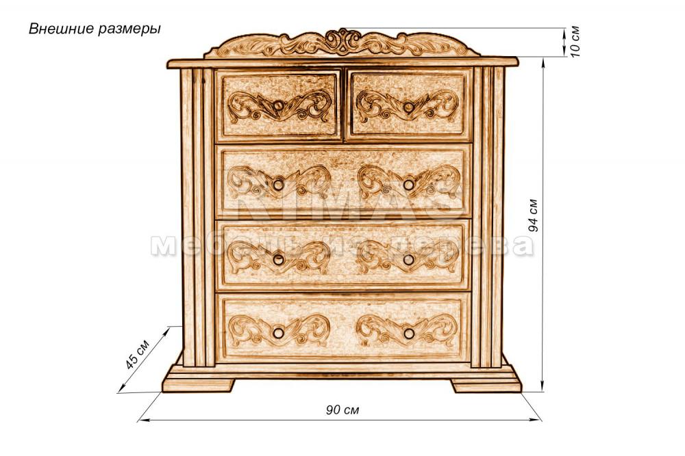 Комод «Виченца» из массива дерева
