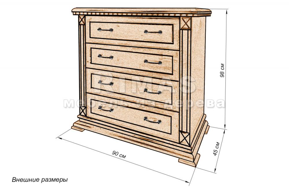 Комод «Овьедо 1» из массива дерева
