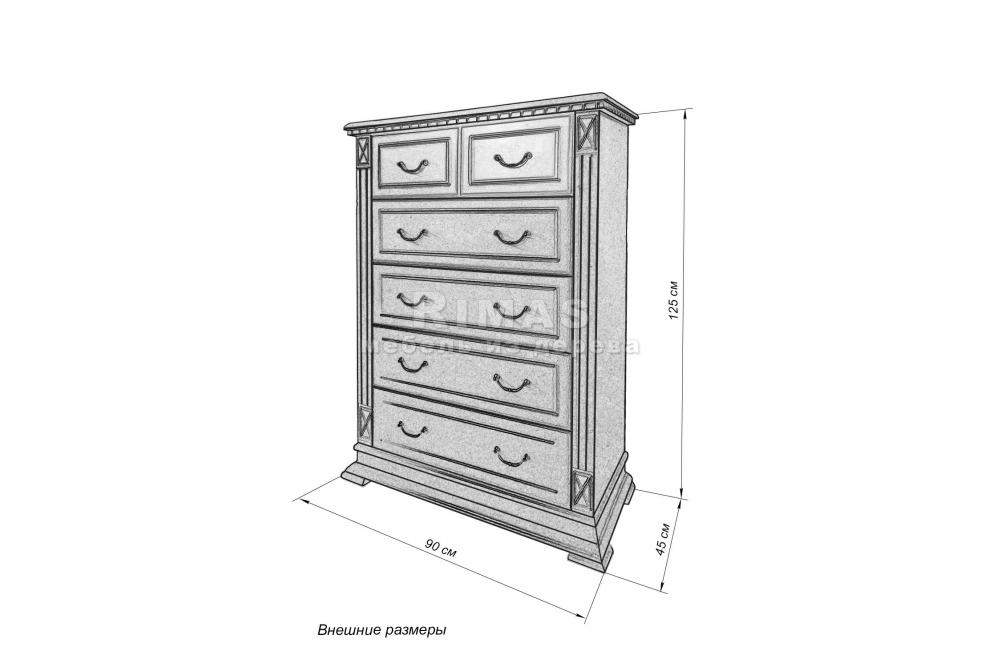 Комод «Овьедо 2» из массива дерева