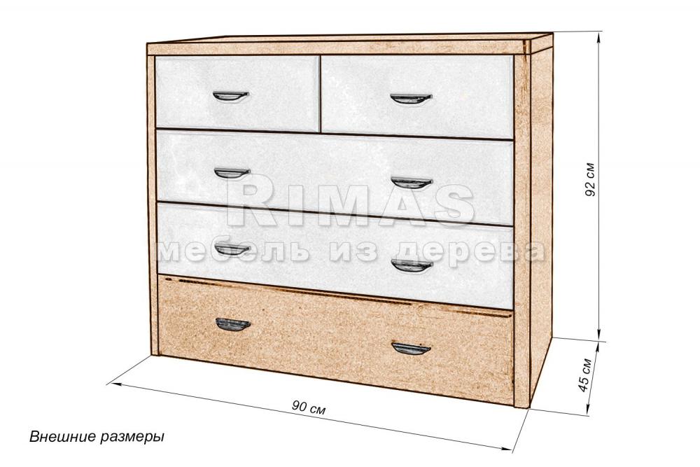 Комод «Катания 2» из массива дерева