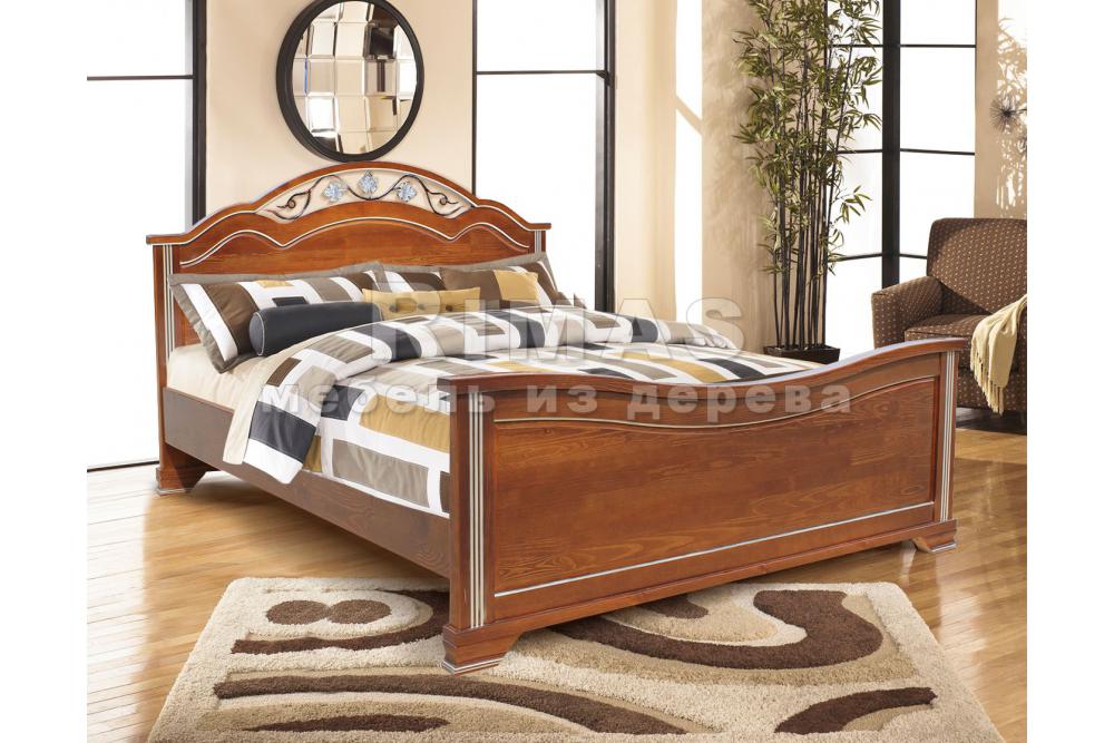 Кровать «Лацио (жесткая)» из массива дерева