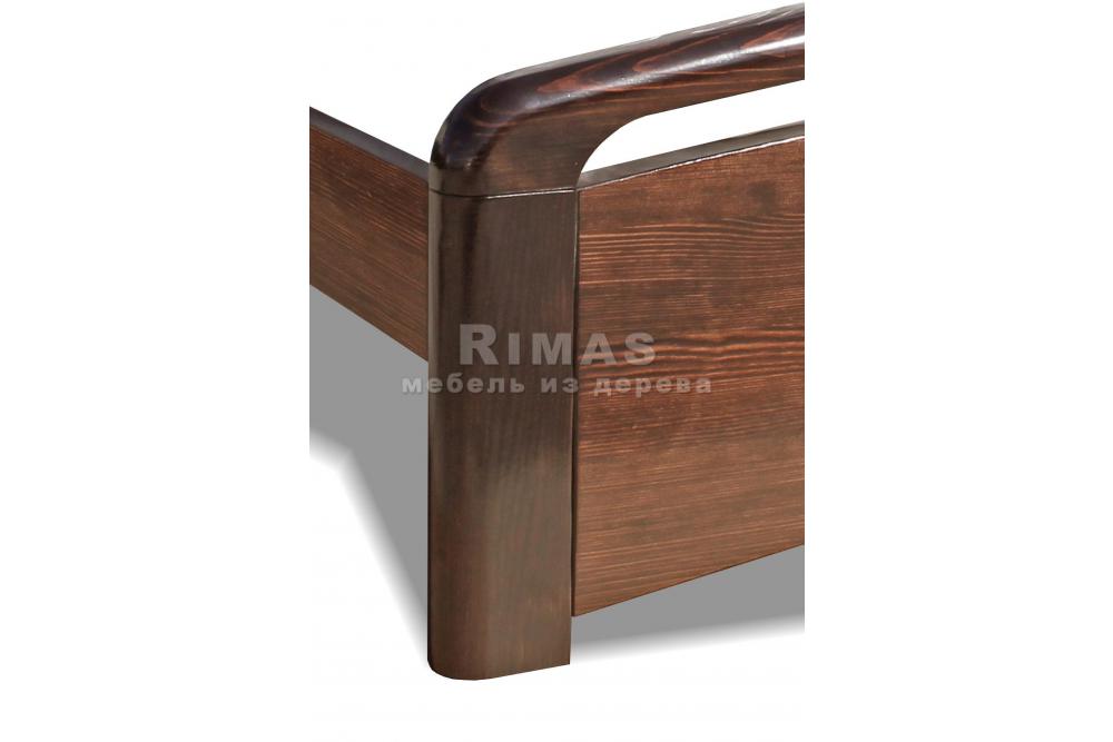 Кровать «Катания (изогнутая)» из массива дерева