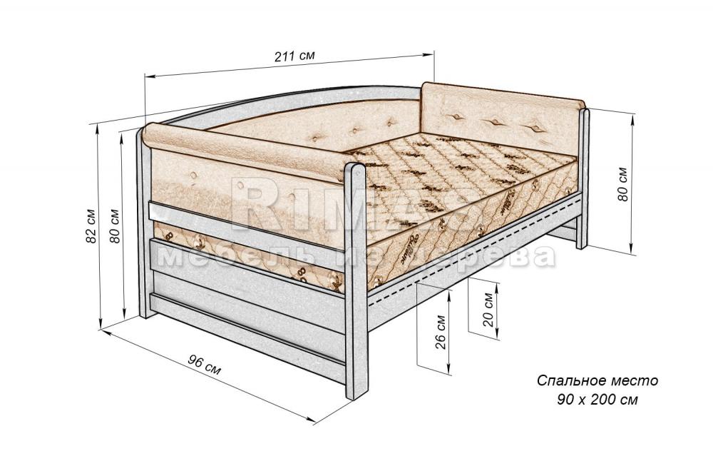 Кровать 80 200 мягкая