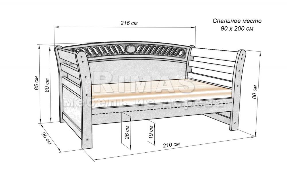 Детская кровать «Патра Элит» из массива дерева