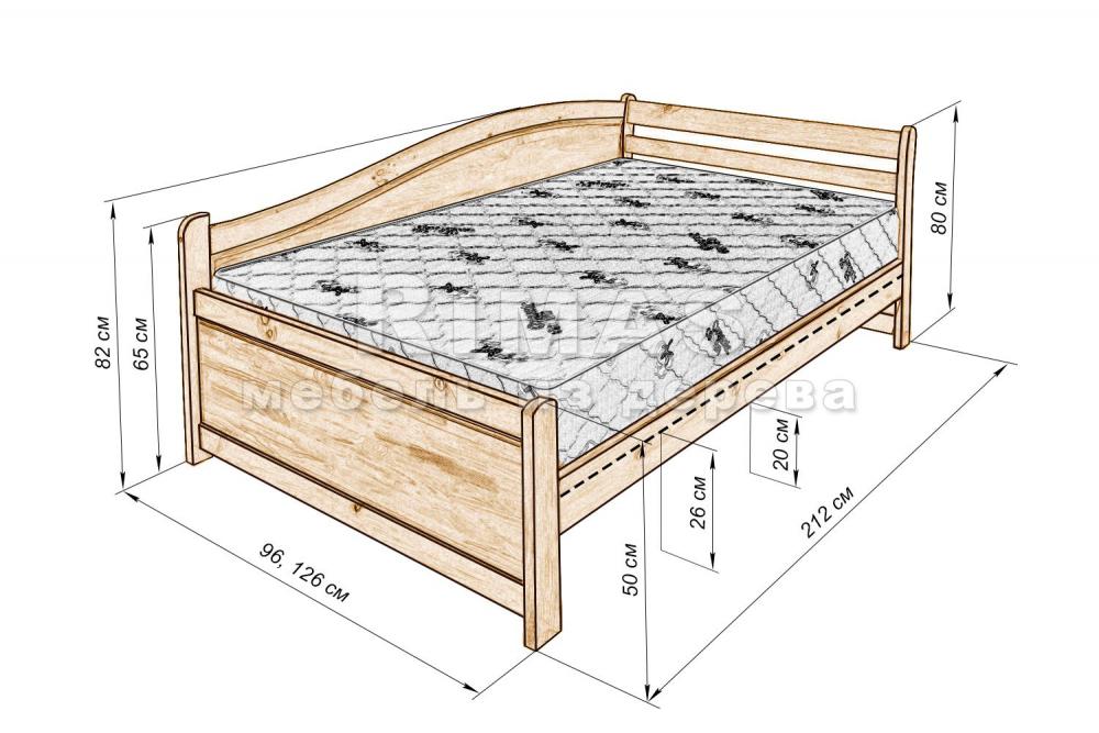Детская кровать «Патра Hard» из массива дерева
