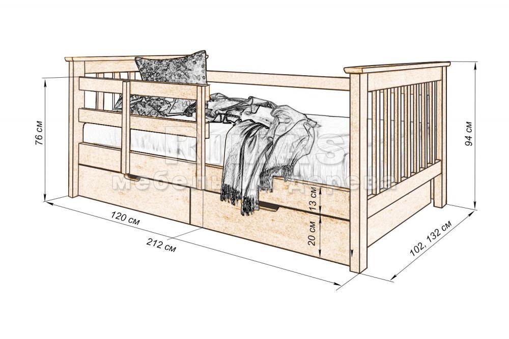 Детская кровать «Аристо» из массива дерева