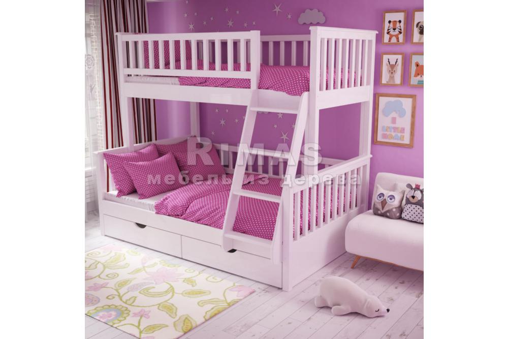 Детская кровать «Небоскрёб» из массива дерева