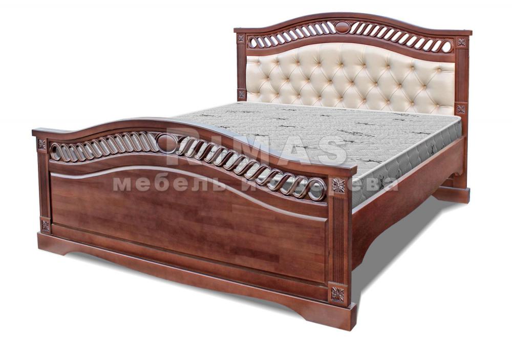 Кровать «Афина (мягкая)» из массива дерева