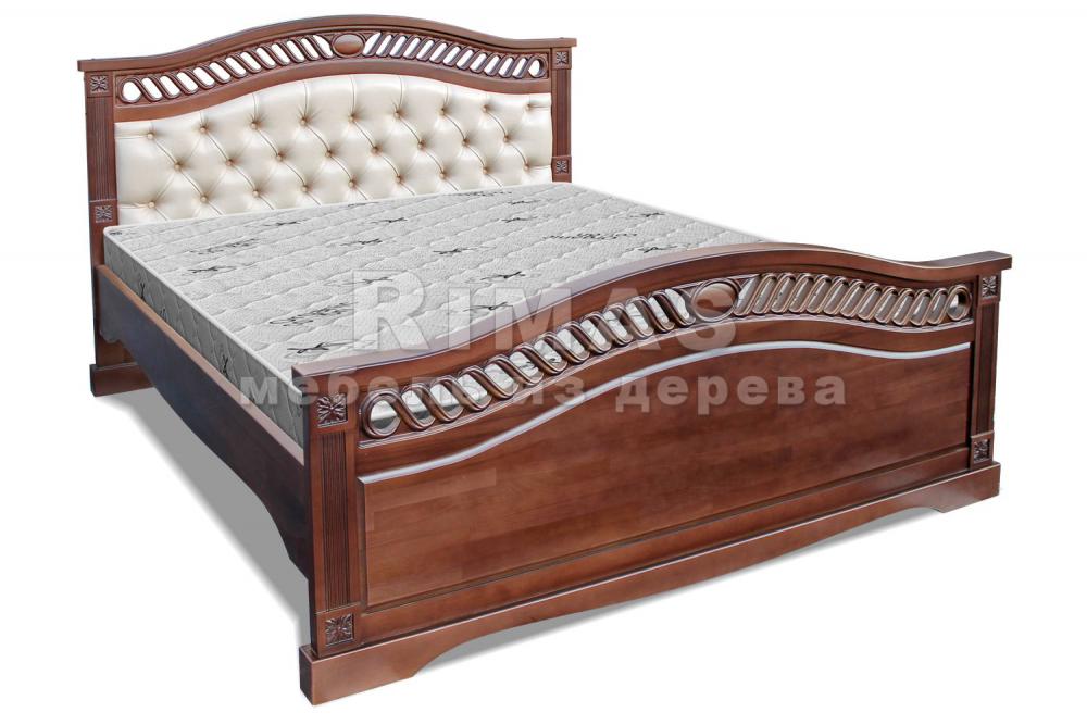 Кровать «Афина (мягкая)» из массива дерева