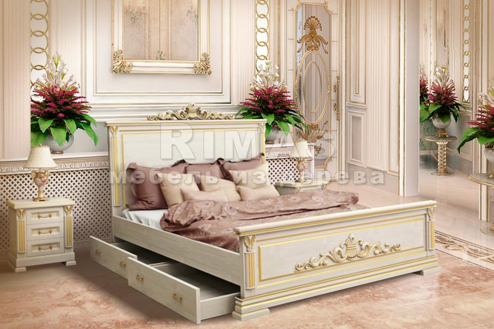 Кровать «Триест» из массива дерева