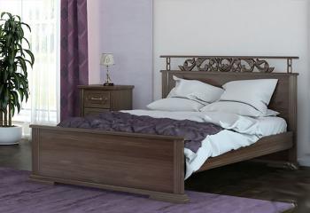 Односпальная кровать из сосны «Кардица (резная)»