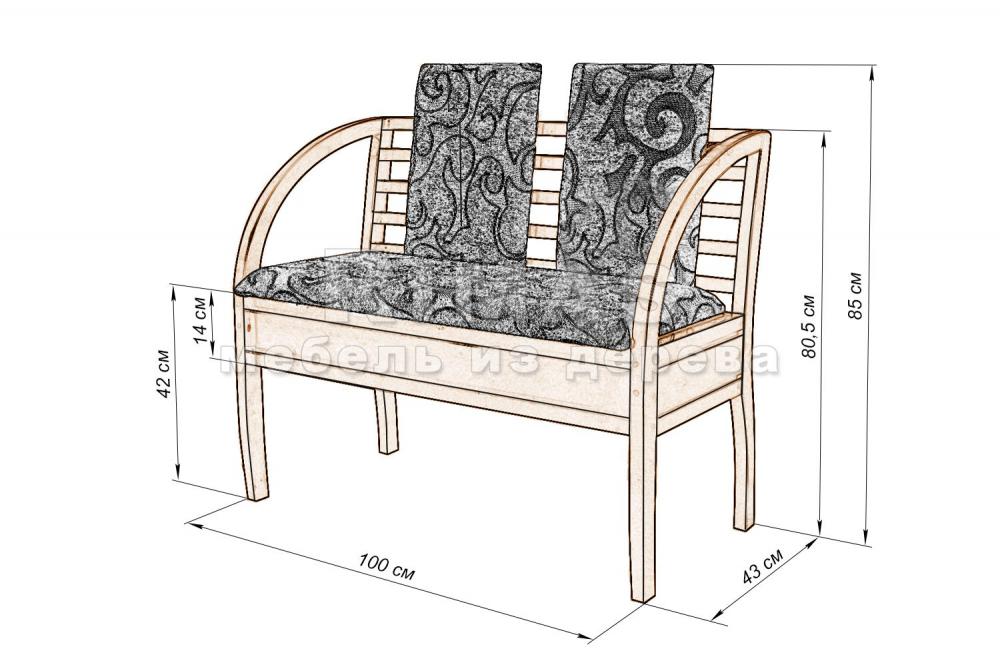Кухонный уголок «Турин» из массива дерева