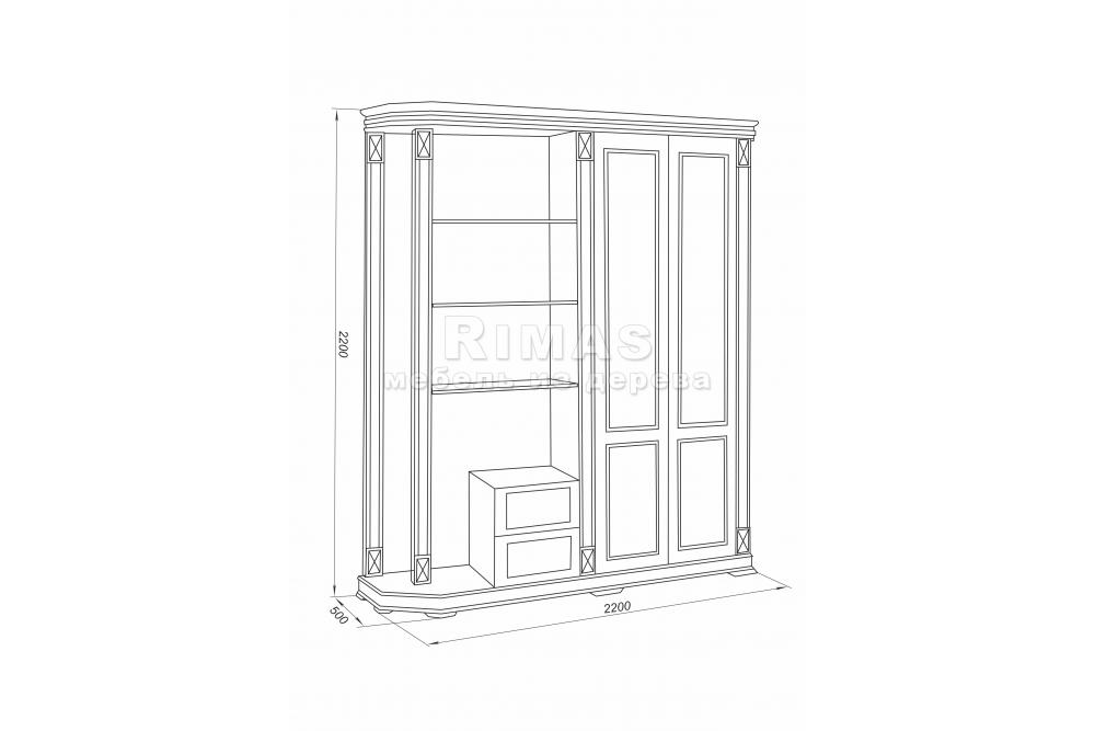 Прихожая «Овьедо 2» из массива дерева