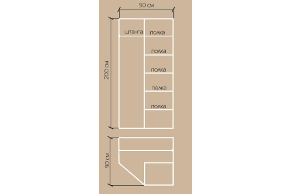 Шкаф «Халкида уг» из массива дерева