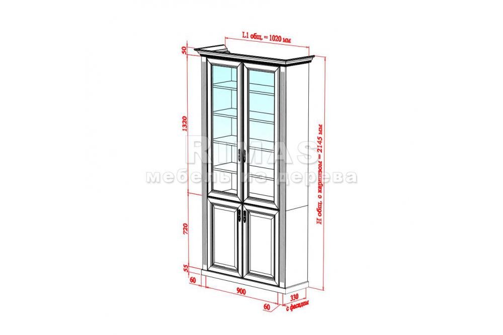 Шкаф «Оливия 22» из массива дерева