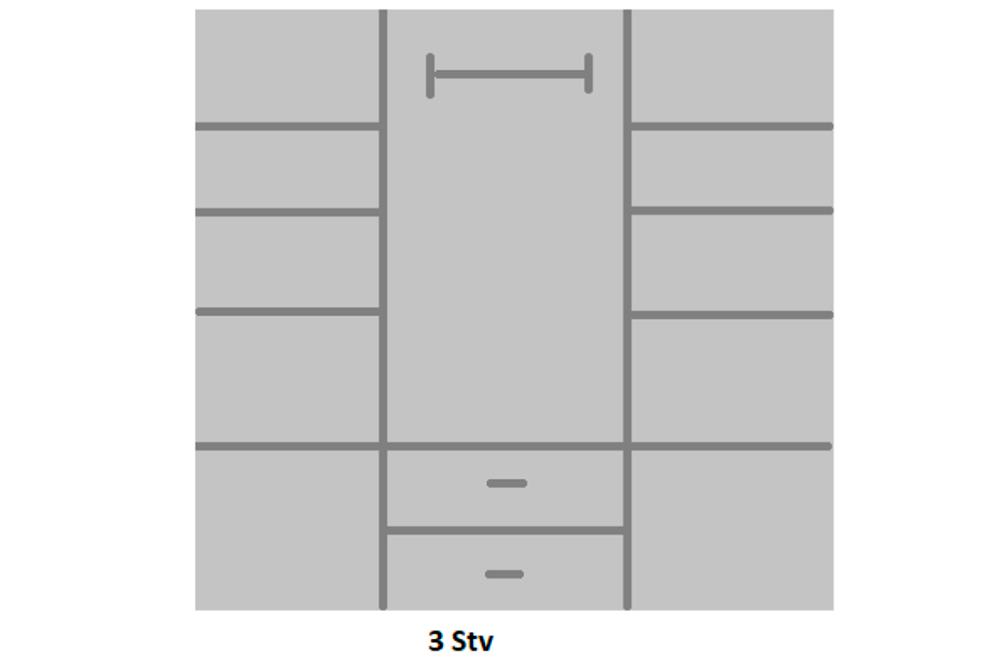 Шкаф «Янина 3» из массива дерева