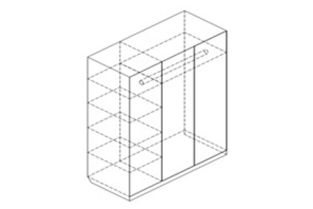 Шкаф «Катерини 3» из массива дерева