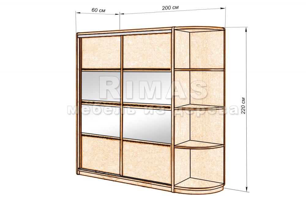 Шкаф «Вермонт 2» из массива дерева
