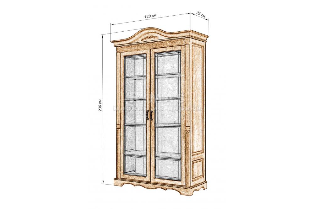 Шкаф «Валео кн 2» из массива дерева