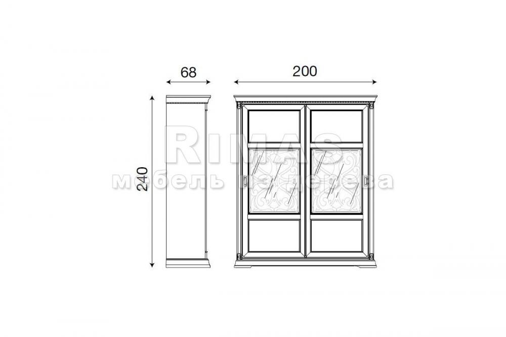Шкаф «Прама 2» из массива дерева