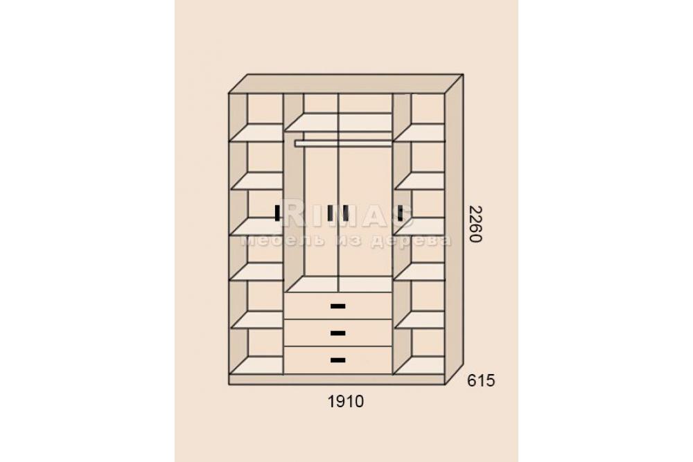 Шкаф «Таранто 4» из массива дерева