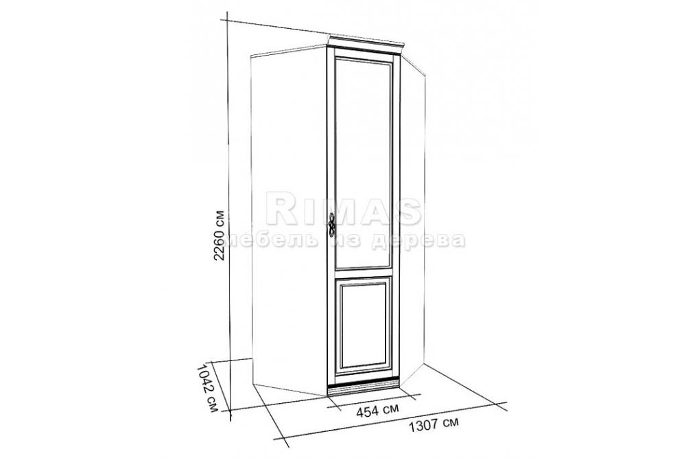 Шкаф «Таранто 1 уг» из массива дерева