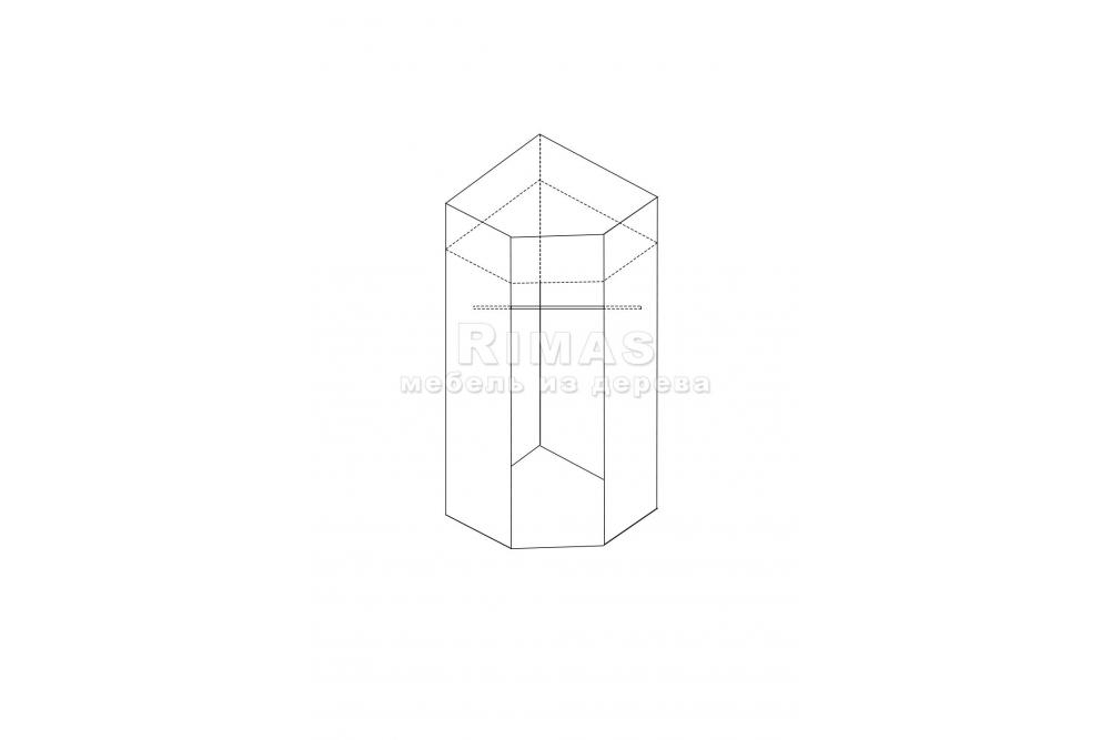 Шкаф «Таранто 1 уг» из массива дерева