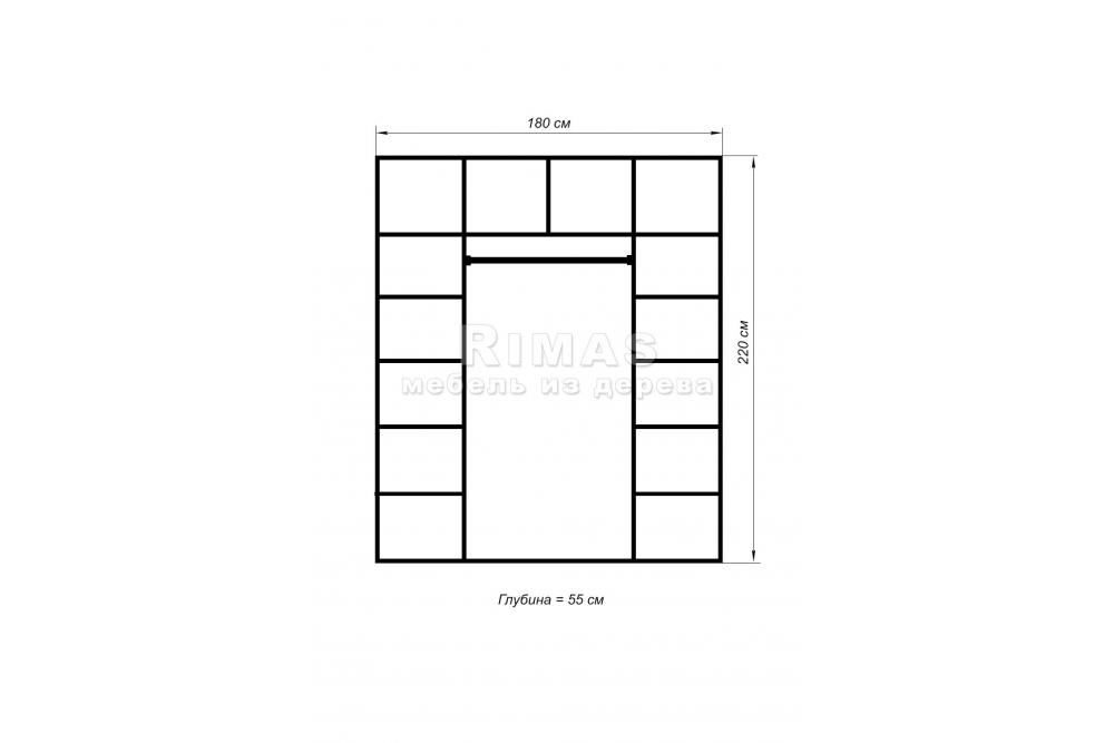 Шкаф «Катания 4» из массива дерева