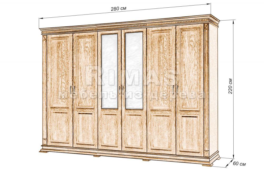 Шкаф «Овьедо 6» из массива дерева