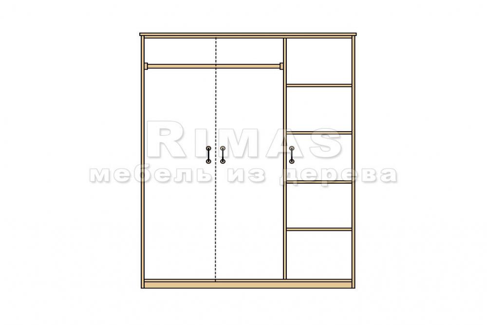 Шкаф «Бари 6» из массива дерева