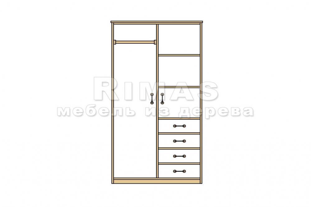 Шкаф «Бари 10» из массива дерева