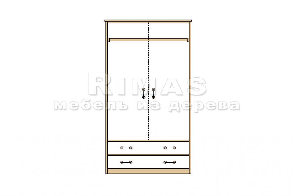 Шкаф «Бари 11» из массива дерева