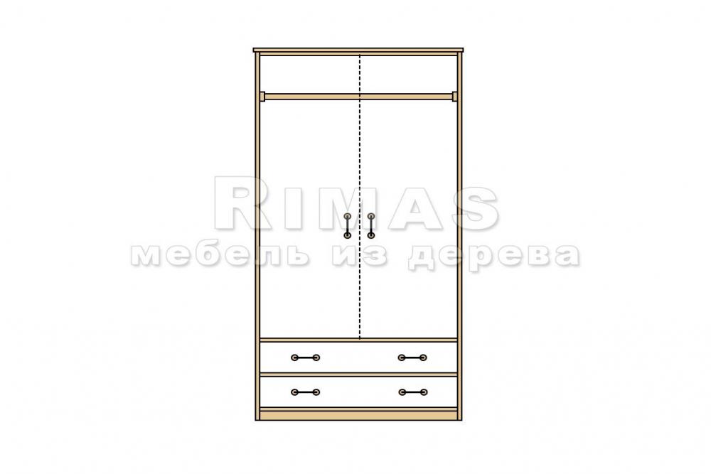 Шкаф «Бари 12» из массива дерева