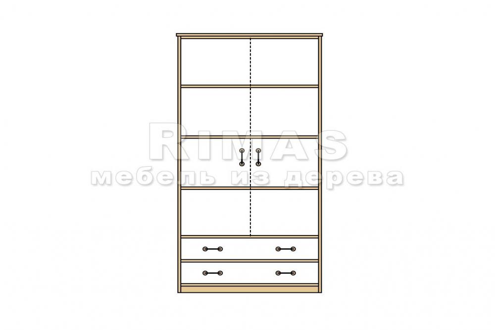 Шкаф «Бари 15» из массива дерева