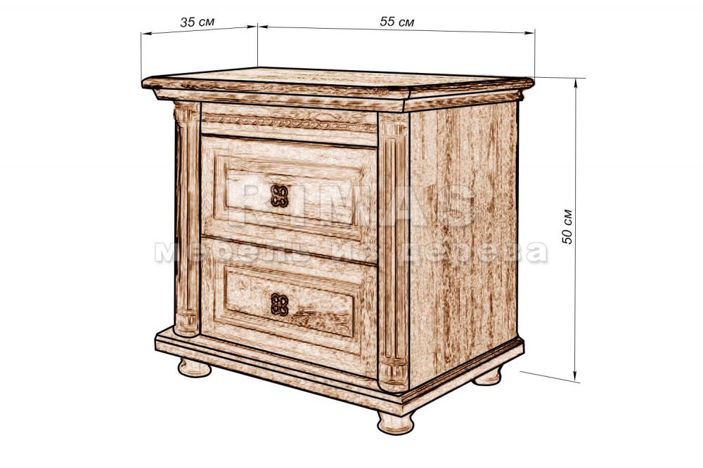 Тумба «Тренто 2» из массива дерева