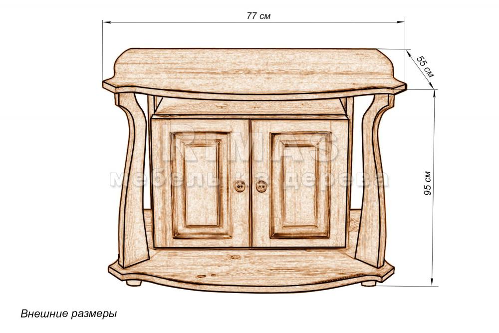 Тумба «Модена тв» из массива дерева
