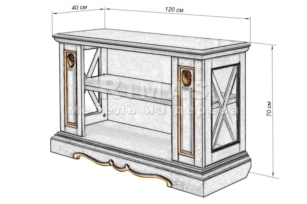 Тумба «Милано тв 2» из массива дерева