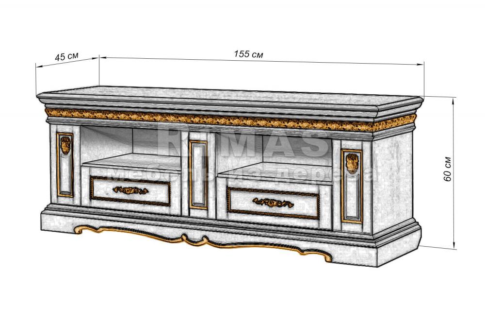 Тумба «Милано тв 6» из массива дерева