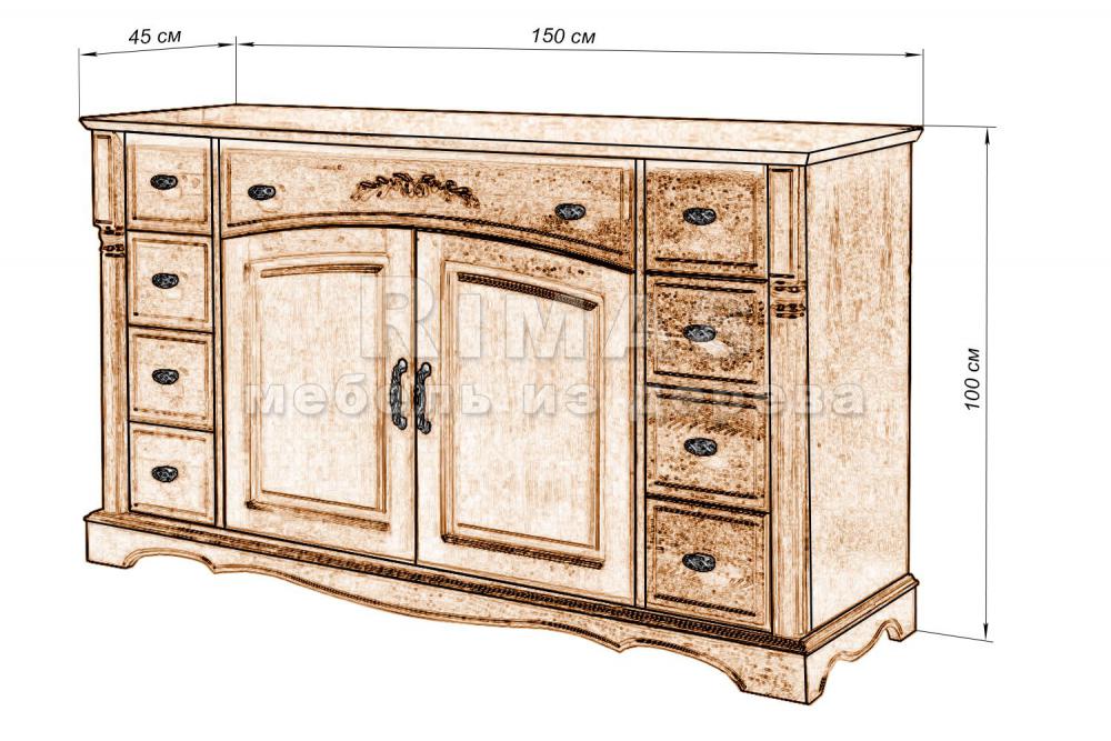 Тумба «Валео 3» из массива дерева