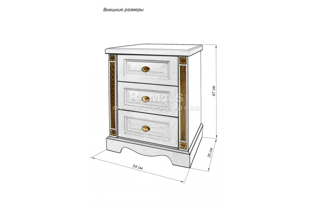 Тумба «Афина 2» из массива дерева
