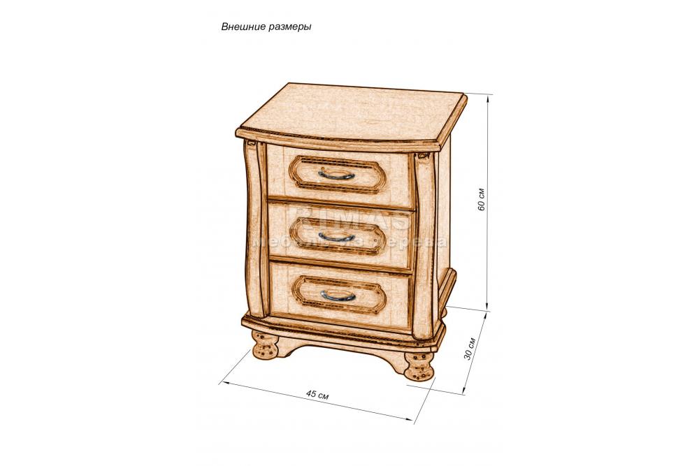 Тумба «Севилья 2» из массива дерева